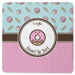 Donuts Square Rubber Backed Coaster (Personalized)