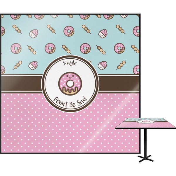 Custom Donuts Square Table Top - 30" (Personalized)