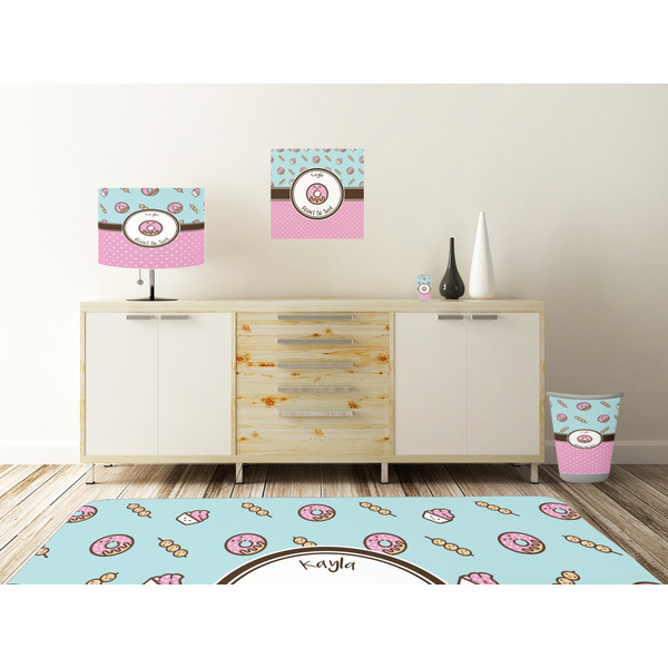 Donuts Square Wall Decal Wooden Desk