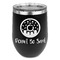 Donuts Stainless Wine Tumblers - Black - Single Sided - Front