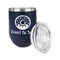 Donuts Stainless Wine Tumblers - Navy - Single Sided - Alt View