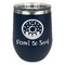 Donuts Stainless Wine Tumblers - Navy - Single Sided - Front