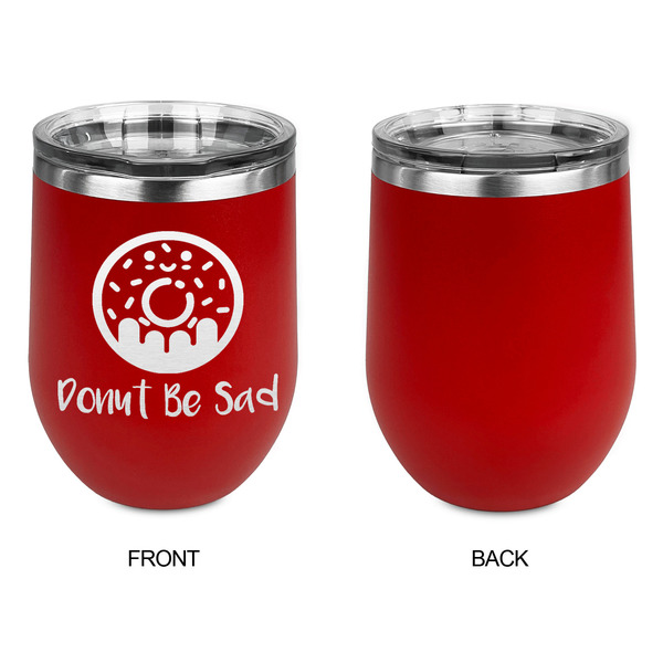 Donuts Stainless Wine Tumblers - Red - Single Sided - Approval