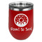 Donuts Stainless Wine Tumblers - Red - Single Sided - Front