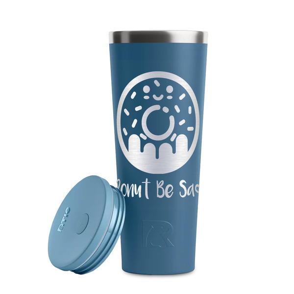 Donuts Steel Blue RTIC Everyday Tumbler - 28 oz. - Lid Off