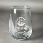Donuts Stemless Wine Glass (Single) (Personalized)
