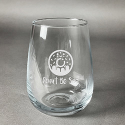 Donuts Stemless Wine Glass - Engraved (Personalized)