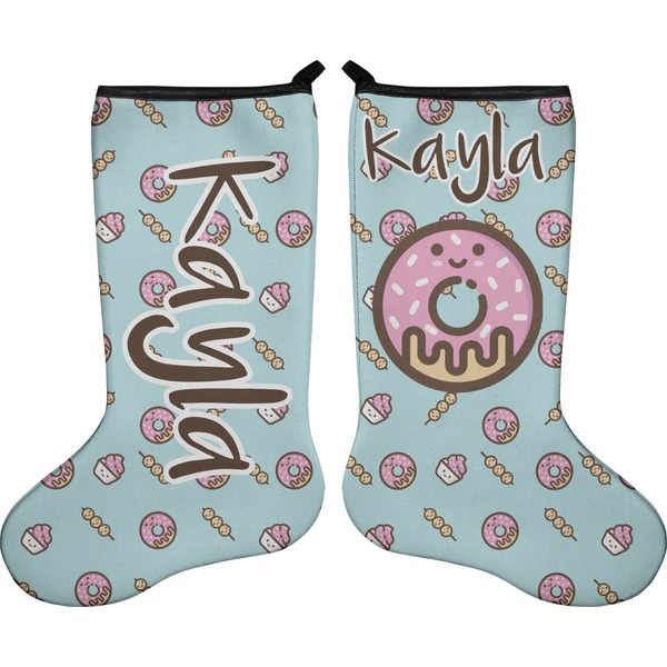 Custom Donuts Holiday Stocking - Double-Sided - Neoprene (Personalized)