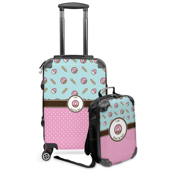Custom Donuts Kids 2-Piece Luggage Set - Suitcase & Backpack (Personalized)