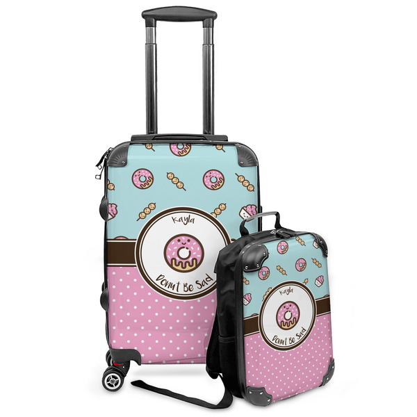 Custom Donuts Kids 2-Piece Luggage Set - Suitcase & Backpack (Personalized)