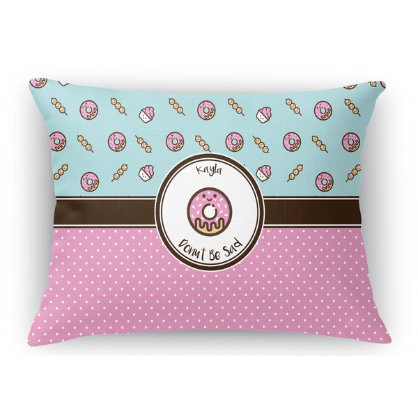 Custom Donuts Rectangular Throw Pillow Case (Personalized)