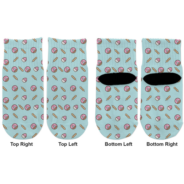 Donuts Toddler Ankle Socks - Double Pair - Front and Back - Apvl