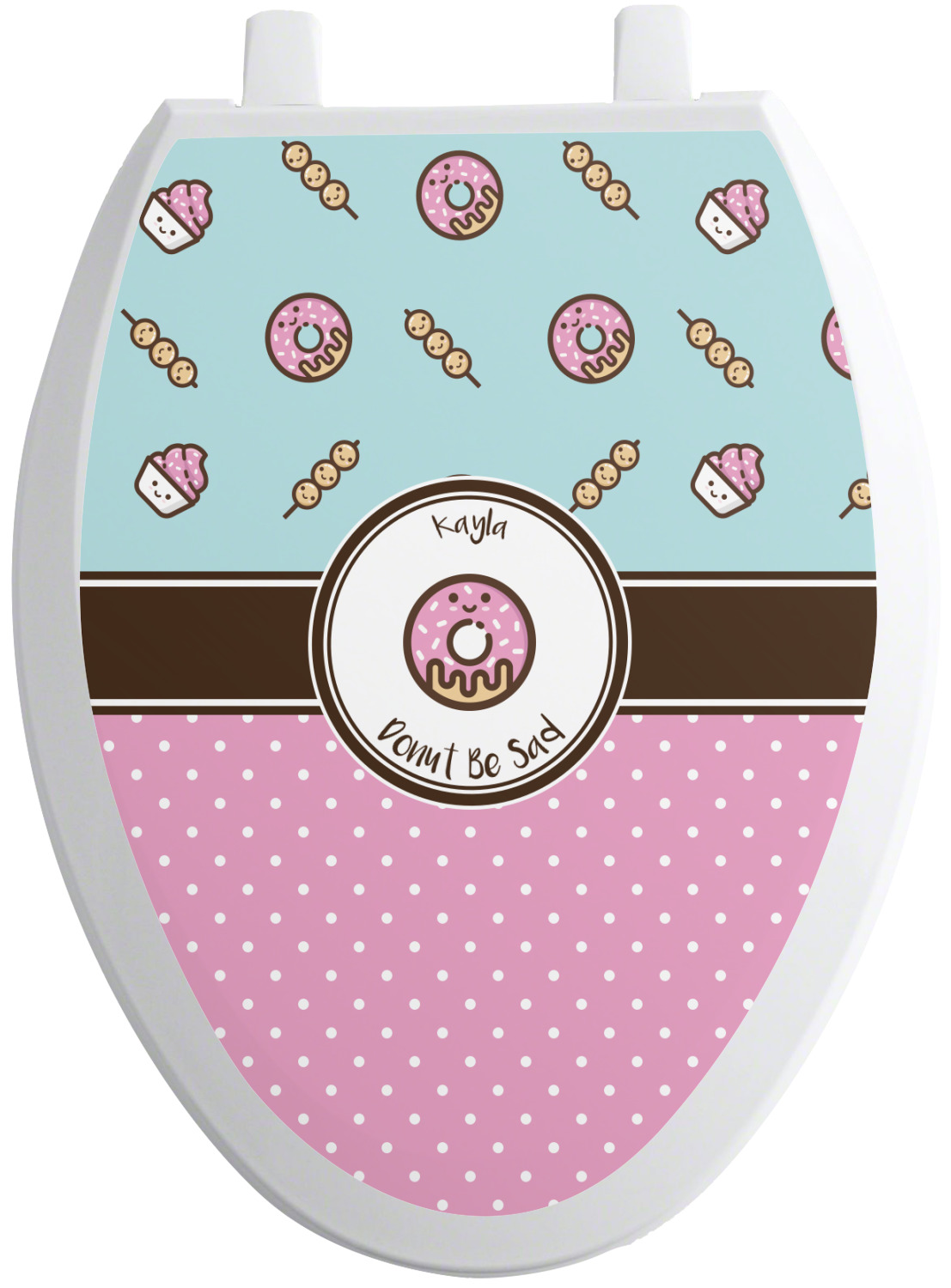Donuts Toilet Seat Decal (Personalized) YouCustomizeIt