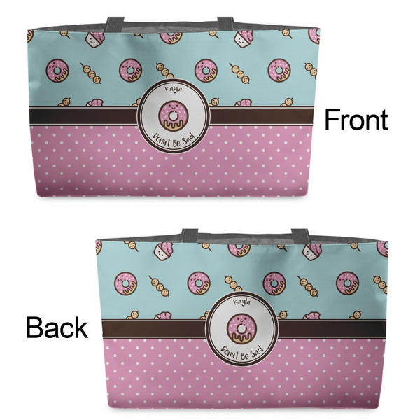 Donuts Tote w/Black Handles - Front & Back Views
