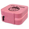 Donuts Travel Jewelry Boxes - Leather - Pink - View from Rear