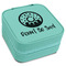 Donuts Travel Jewelry Boxes - Leatherette - Teal - Angled View
