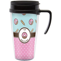 Donuts Acrylic Travel Mug with Handle (Personalized)
