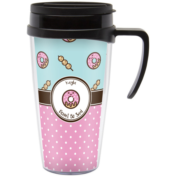 Custom Donuts Acrylic Travel Mug with Handle (Personalized)