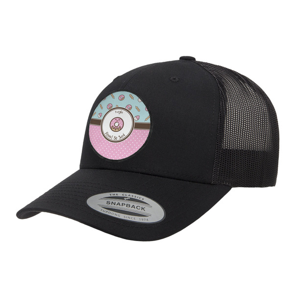 Custom Donuts Trucker Hat - Black (Personalized)