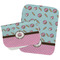 Donuts Two Rectangle Burp Cloths - Open & Folded
