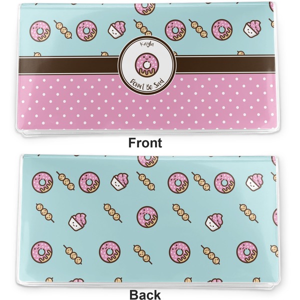 Donuts Vinyl Check Book Cover - Front and Back