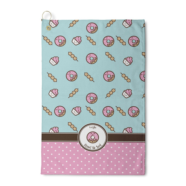 Custom Donuts Waffle Weave Golf Towel (Personalized)