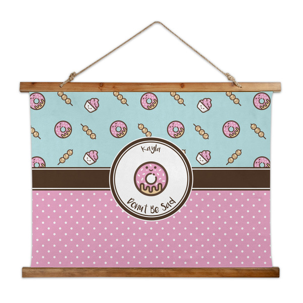 Custom Donuts Wall Hanging Tapestry - Wide (Personalized)