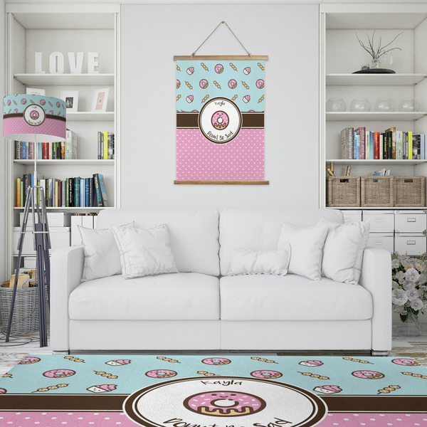 Donuts Wall Hanging Tapestry - Portrait - IN CONTEXT