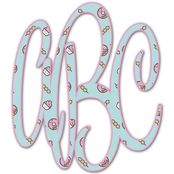 Custom Donuts Monogram Decal - Small (Personalized)