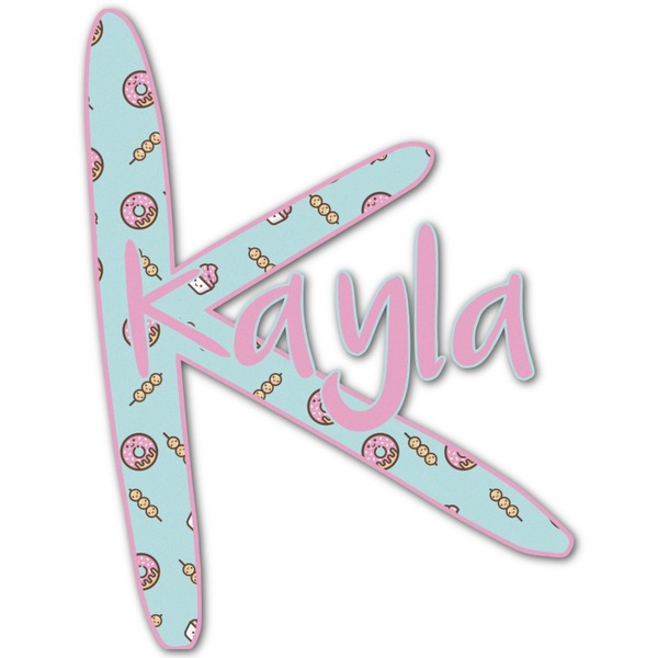 Custom Donuts Name & Initial Decal - Up to 12"x12" (Personalized)