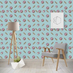 Donuts Wallpaper & Surface Covering (Water Activated - Removable)