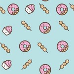 Donuts Wallpaper & Surface Covering (Water Activated 24"x 24" Sample)