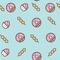 Donuts Wallpaper & Surface Covering (Water Activated 24"x 24" Sample)