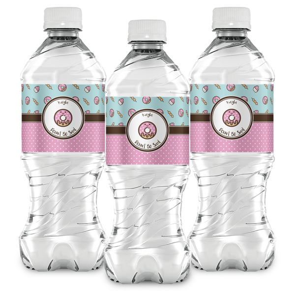 Donuts Water Bottle Labels - Front View
