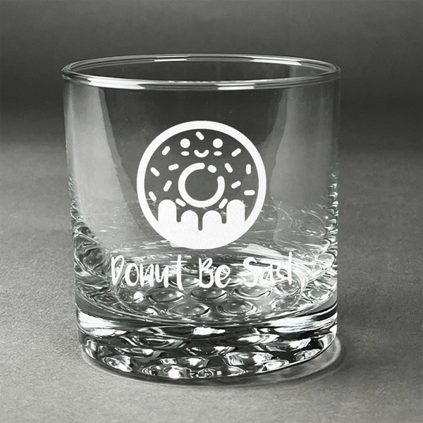 Custom Donuts Whiskey Glass - Engraved (Personalized)