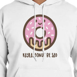 Donuts Hoodie - White - Large (Personalized)