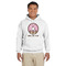 Donuts White Hoodie on Model - Front