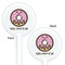 Donuts White Plastic 5.5" Stir Stick - Double Sided - Round - Front & Back