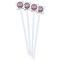 Donuts White Plastic Stir Stick - Double Sided - Square - Front