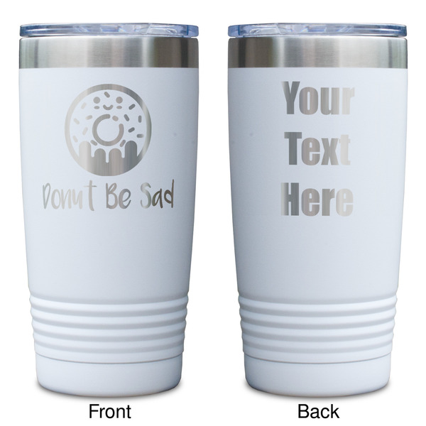 Donuts White Polar Camel Tumbler - 20oz - Double Sided - Approval