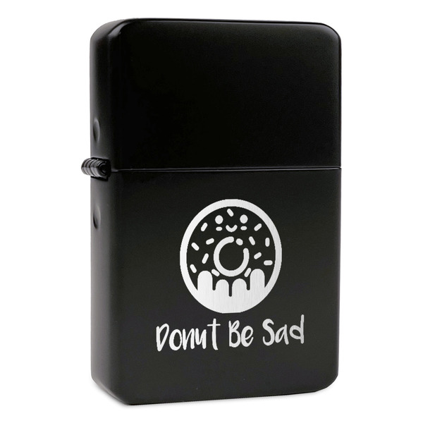 Custom Donuts Windproof Lighter - Black - Single Sided (Personalized)