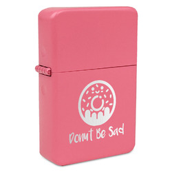 Donuts Windproof Lighter - Pink - Double Sided & Lid Engraved (Personalized)