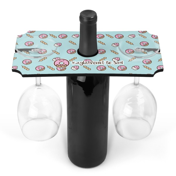 Custom Donuts Wine Bottle & Glass Holder (Personalized)