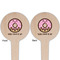 Donuts Wooden 4" Food Pick - Round - Double Sided - Front & Back