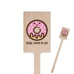 Donuts 6.25" Rectangle Wooden Stir Sticks - Single Sided (Personalized)