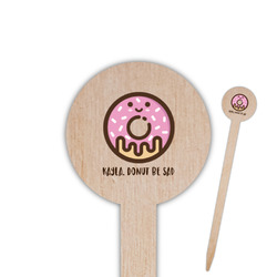 Donuts Round Wooden Food Picks (Personalized)