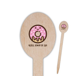 Donuts Oval Wooden Food Picks (Personalized)