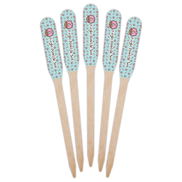 Donuts Wooden Food Pick - Paddle - Fan View