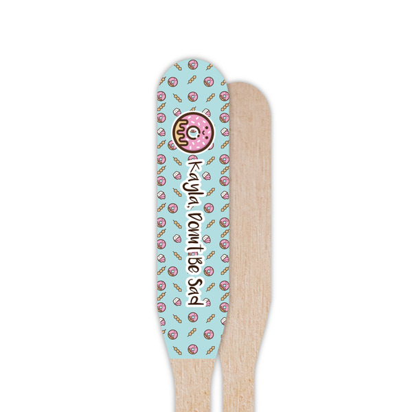 Donuts Wooden Food Pick - Paddle - Single Sided - Front & Back