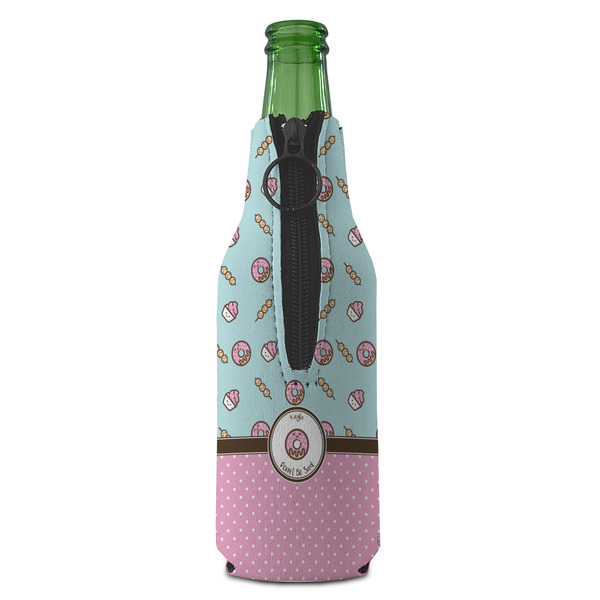 Donuts Zipper Bottle Cooler - BACK (bottle)